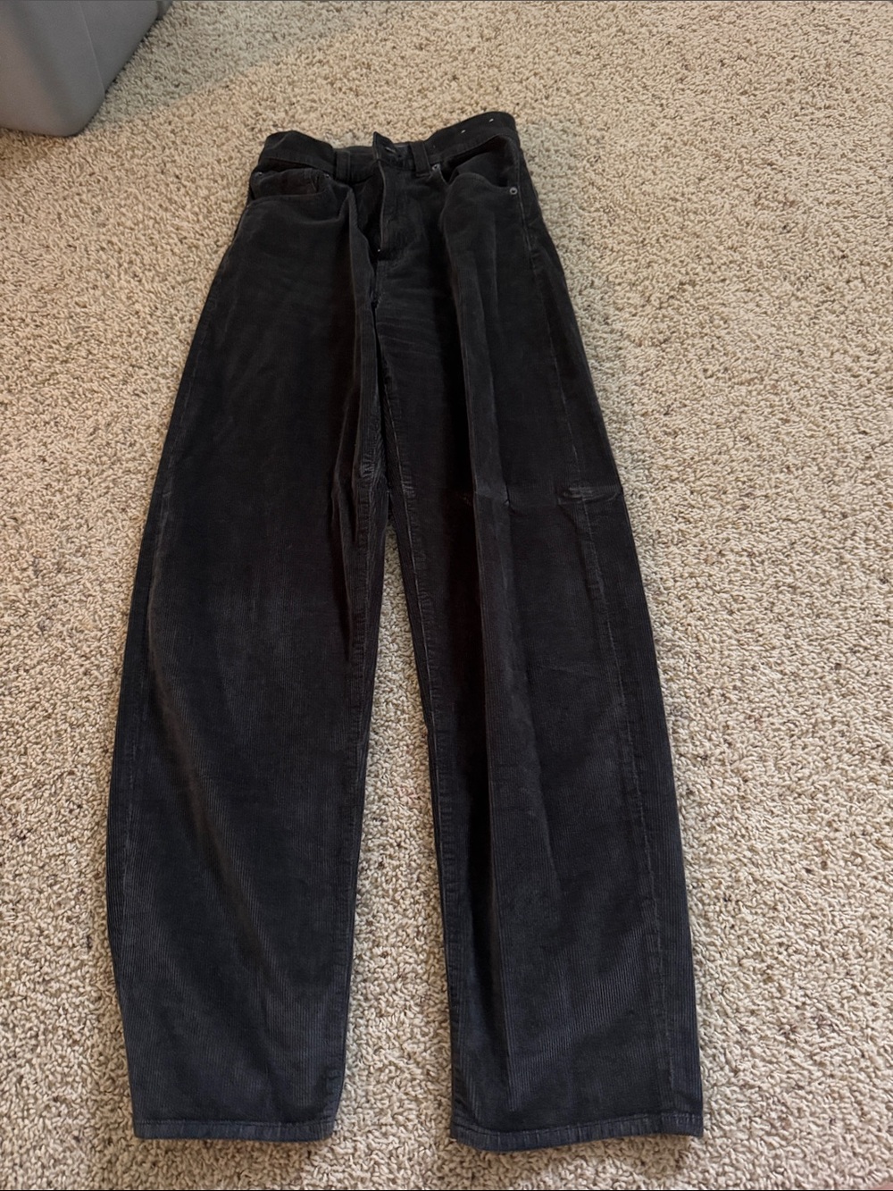 Dark grey madewell corduroy ballon pants